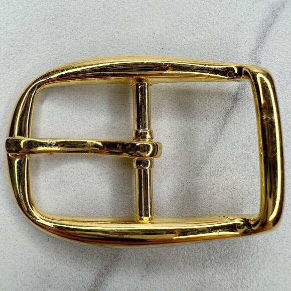 Vintage Gold Tone Simple Basic Belt Buckle for up to 1 Inch Belt - Picture 1 of 8